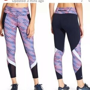 * Athleta Electra Sonar Patterned Leggings 7/8 Leggings SZ Medium *